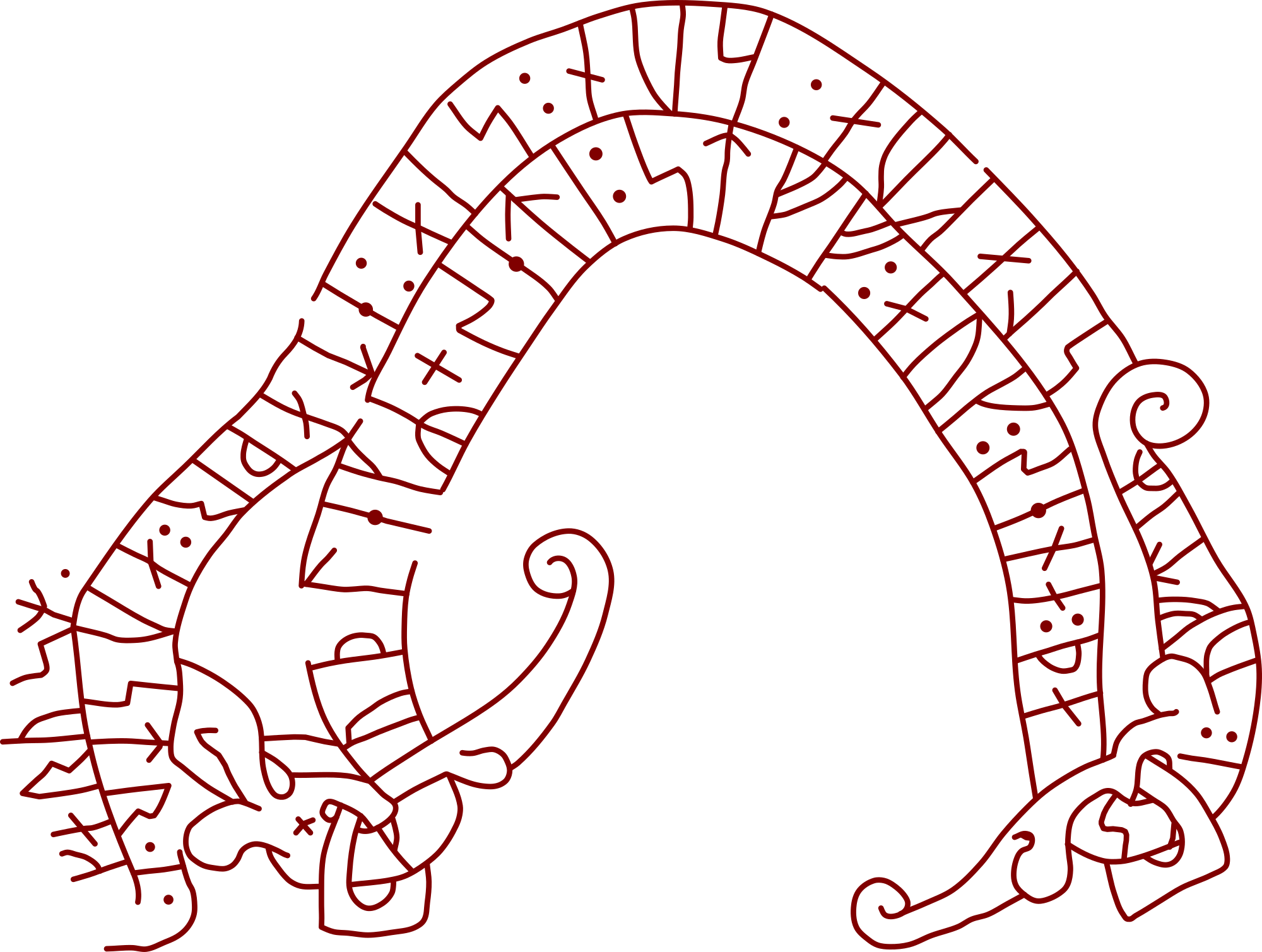 Drawing of the inscription of the runestone Vs 1